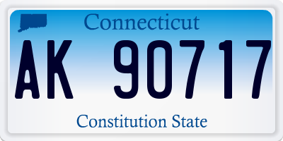 CT license plate AK90717