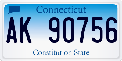 CT license plate AK90756