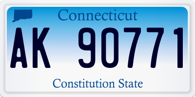 CT license plate AK90771