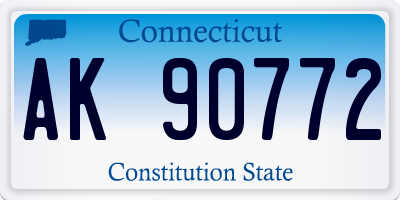 CT license plate AK90772