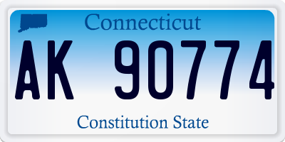 CT license plate AK90774