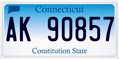 CT license plate AK90857