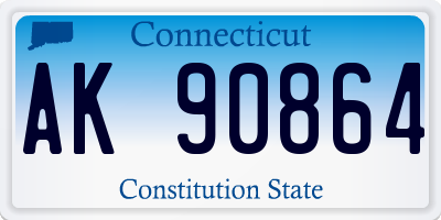 CT license plate AK90864