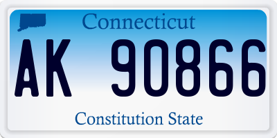 CT license plate AK90866