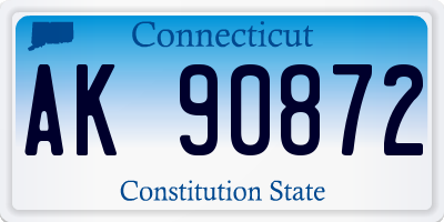 CT license plate AK90872
