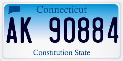 CT license plate AK90884