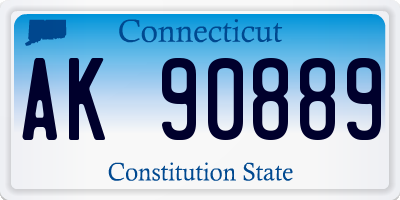 CT license plate AK90889