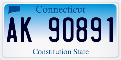 CT license plate AK90891