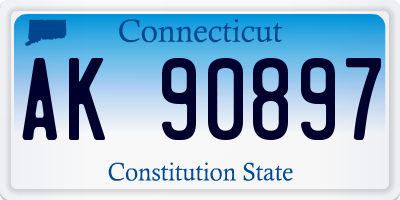 CT license plate AK90897