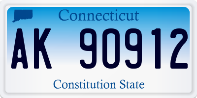 CT license plate AK90912