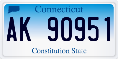 CT license plate AK90951