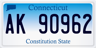 CT license plate AK90962