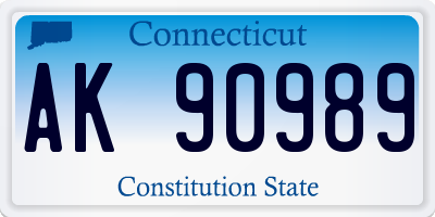 CT license plate AK90989