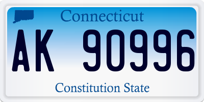 CT license plate AK90996