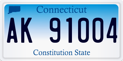 CT license plate AK91004