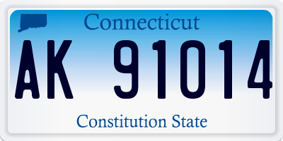 CT license plate AK91014