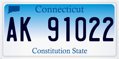 CT license plate AK91022