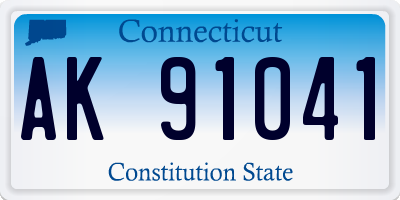 CT license plate AK91041