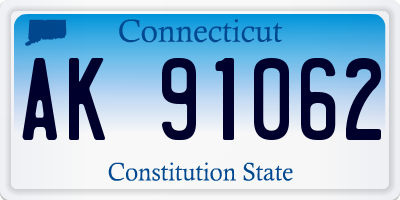 CT license plate AK91062