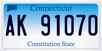 CT license plate AK91070