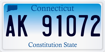 CT license plate AK91072