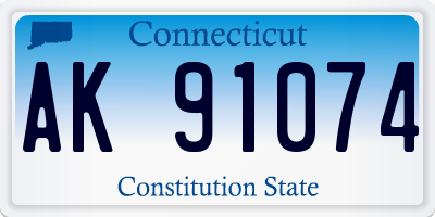 CT license plate AK91074