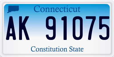 CT license plate AK91075
