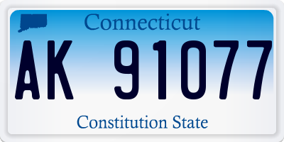 CT license plate AK91077