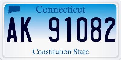 CT license plate AK91082