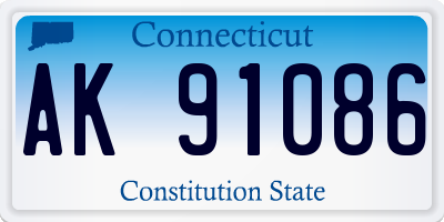 CT license plate AK91086