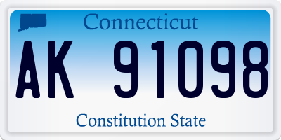 CT license plate AK91098