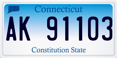CT license plate AK91103