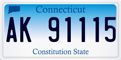 CT license plate AK91115