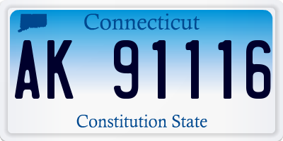 CT license plate AK91116