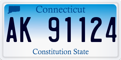 CT license plate AK91124