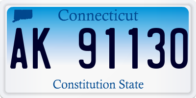CT license plate AK91130
