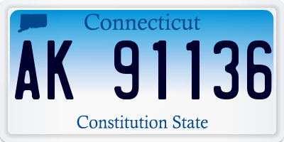 CT license plate AK91136