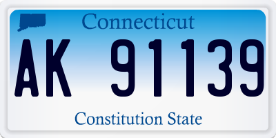 CT license plate AK91139