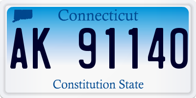 CT license plate AK91140