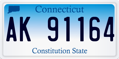 CT license plate AK91164