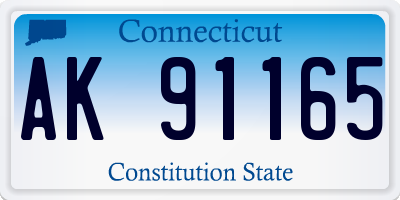 CT license plate AK91165