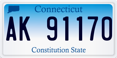 CT license plate AK91170