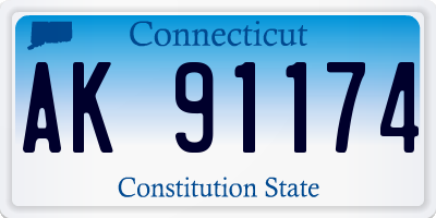 CT license plate AK91174