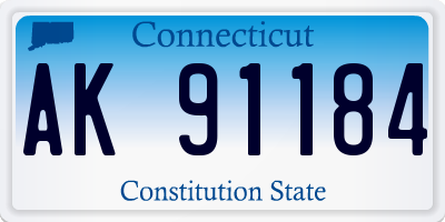 CT license plate AK91184