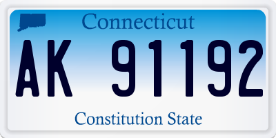CT license plate AK91192