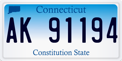 CT license plate AK91194