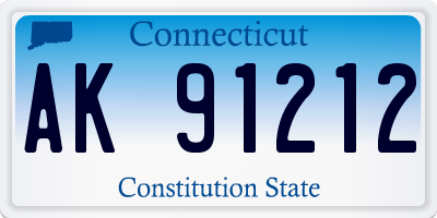 CT license plate AK91212
