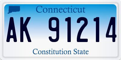 CT license plate AK91214