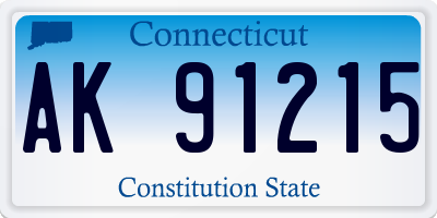 CT license plate AK91215