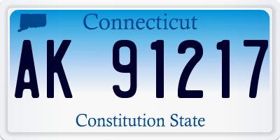 CT license plate AK91217